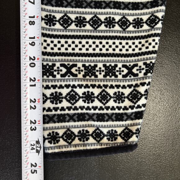 JACHS Cabin Fleece Women’s Large Black Mock Neck Pullover Fair Isle Cabincore - Picture 10 of 10